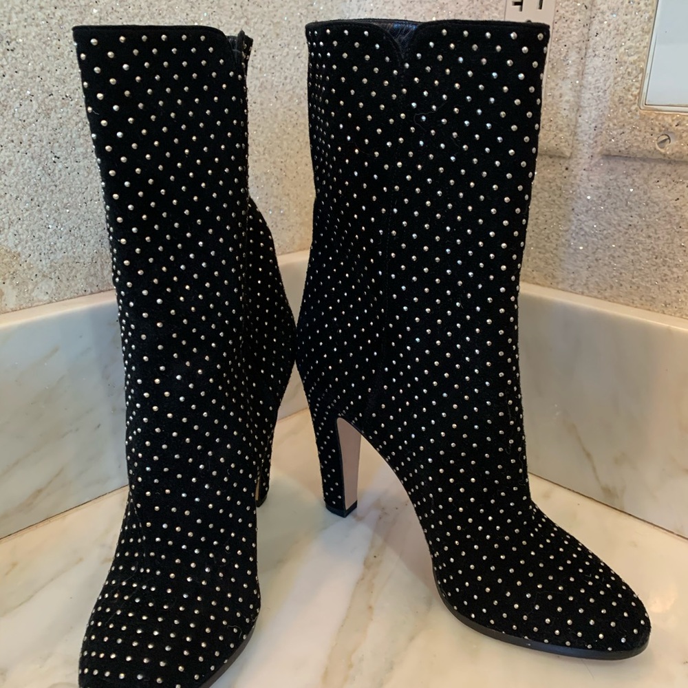 Jimmy Choo boots/booties Black with Silver Studs